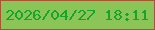 文字の大きさ：5、枠の色：aa5531、背景の色：8bc457、文字の色：17a42a 無料ブログパーツのブログ時計