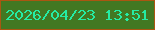文字の大きさ：1、枠の色：aa5611、背景の色：427822、文字の色：25eca4 無料ブログパーツのブログ時計