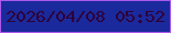 文字の大きさ：2、枠の色：aa58ec、背景の色：1a299b、文字の色：2e0139 無料ブログパーツのブログ時計