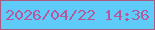 文字の大きさ：4、枠の色：aa5980、背景の色：5ecbf9、文字の色：b5599f 無料ブログパーツのブログ時計