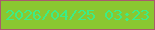 文字の大きさ：4、枠の色：aa5a6d、背景の色：8ac731、文字の色：3bed87 無料ブログパーツのブログ時計