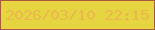文字の大きさ：2、枠の色：aa5b3e、背景の色：e6d440、文字の色：eab94c 無料ブログパーツのブログ時計