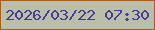 文字の大きさ：2、枠の色：aa5e11、背景の色：bbbea9、文字の色：483d96 無料ブログパーツのブログ時計