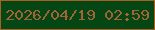 文字の大きさ：3、枠の色：aa6021、背景の色：044715、文字の色：a46337 無料ブログパーツのブログ時計