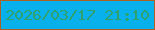 文字の大きさ：2、枠の色：aa6124、背景の色：09b1ec、文字の色：2da16e 無料ブログパーツのブログ時計