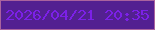 文字の大きさ：2、枠の色：aa639e、背景の色：532091、文字の色：7c20e7 無料ブログパーツのブログ時計
