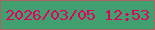 文字の大きさ：3、枠の色：aa6562、背景の色：42a070、文字の色：e2005d 無料ブログパーツのブログ時計
