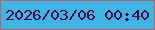 文字の大きさ：3、枠の色：aa6576、背景の色：40b5e1、文字の色：4f084c 無料ブログパーツのブログ時計