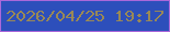 文字の大きさ：3、枠の色：aa68da、背景の色：2d4fbb、文字の色：998956 無料ブログパーツのブログ時計