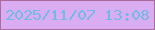 文字の大きさ：1、枠の色：aa6a9a、背景の色：daacf1、文字の色：71bae5 無料ブログパーツのブログ時計