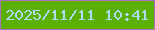 文字の大きさ：3、枠の色：aa6fc2、背景の色：5bb004、文字の色：b1daf6 無料ブログパーツのブログ時計