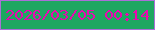 文字の大きさ：4、枠の色：aa6fd8、背景の色：1ea761、文字の色：e907b0 無料ブログパーツのブログ時計