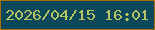 文字の大きさ：4、枠の色：aa7005、背景の色：0b4859、文字の色：b6c561 無料ブログパーツのブログ時計