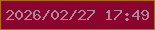 文字の大きさ：3、枠の色：aa7005、背景の色：8a042e、文字の色：b0889c 無料ブログパーツのブログ時計