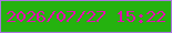 文字の大きさ：2、枠の色：aa76e2、背景の色：25b20f、文字の色：e10fae 無料ブログパーツのブログ時計