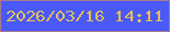 文字の大きさ：3、枠の色：aa798f、背景の色：495af9、文字の色：e5bc5c 無料ブログパーツのブログ時計