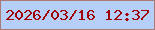 文字の大きさ：5、枠の色：aa7b75、背景の色：b5cff8、文字の色：a00305 無料ブログパーツのブログ時計
