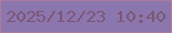 文字の大きさ：3、枠の色：aa7ca0、背景の色：8c76ae、文字の色：7b5776 無料ブログパーツのブログ時計