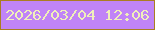 文字の大きさ：3、枠の色：aa7d22、背景の色：c084f7、文字の色：f0f0ba 無料ブログパーツのブログ時計