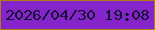 文字の大きさ：3、枠の色：aa8109、背景の色：8524ca、文字の色：141230 無料ブログパーツのブログ時計