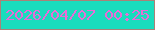 文字の大きさ：5、枠の色：aa8177、背景の色：1adcbd、文字の色：e76cd7 無料ブログパーツのブログ時計