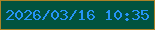 文字の大きさ：5、枠の色：aa8227、背景の色：01533f、文字の色：2694f7 無料ブログパーツのブログ時計