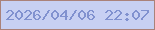 文字の大きさ：5、枠の色：aa827a、背景の色：c7d0f3、文字の色：8091cf 無料ブログパーツのブログ時計