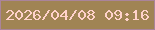 文字の大きさ：4、枠の色：aa849b、背景の色：a08454、文字の色：ffd2cc 無料ブログパーツのブログ時計