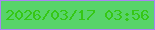 文字の大きさ：2、枠の色：aa84f4、背景の色：58d46a、文字の色：35c715 無料ブログパーツのブログ時計