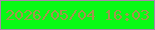 文字の大きさ：4、枠の色：aa86ac、背景の色：08fa15、文字の色：a2964e 無料ブログパーツのブログ時計