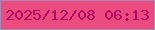 文字の大きさ：4、枠の色：aa86b4、背景の色：ec4b80、文字の色：b40361 無料ブログパーツのブログ時計