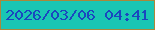 文字の大きさ：3、枠の色：aa883a、背景の色：1ac6b4、文字の色：1a47bf 無料ブログパーツのブログ時計