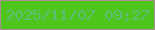 文字の大きさ：5、枠の色：aa8d95、背景の色：4dc51a、文字の色：5fbc79 無料ブログパーツのブログ時計