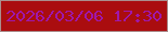 文字の大きさ：3、枠の色：aa8e8d、背景の色：aa0d0f、文字の色：9f17aa 無料ブログパーツのブログ時計