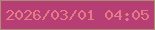 文字の大きさ：3、枠の色：aa8f75、背景の色：b63e74、文字の色：e37c87 無料ブログパーツのブログ時計