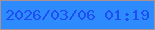 文字の大きさ：4、枠の色：aa9090、背景の色：2d8bfd、文字の色：1e4df2 無料ブログパーツのブログ時計