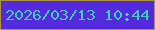 文字の大きさ：1、枠の色：aa9346、背景の色：542bdc、文字の色：3fccbd 無料ブログパーツのブログ時計