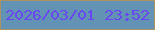 文字の大きさ：2、枠の色：aa9361、背景の色：6293b5、文字の色：6a45f2 無料ブログパーツのブログ時計