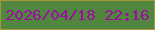 文字の大きさ：1、枠の色：aa953f、背景の色：51863f、文字の色：9f0ca4 無料ブログパーツのブログ時計