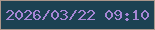 文字の大きさ：5、枠の色：aa968b、背景の色：1c4253、文字の色：a686d5 無料ブログパーツのブログ時計