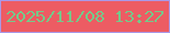 文字の大きさ：1、枠の色：aa98e7、背景の色：ed5c63、文字の色：75c98a 無料ブログパーツのブログ時計