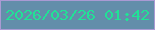 文字の大きさ：4、枠の色：aa9ad3、背景の色：638eaa、文字の色：21e296 無料ブログパーツのブログ時計