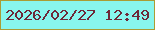 文字の大きさ：1、枠の色：aa9c35、背景の色：88f6ee、文字の色：6d2838 無料ブログパーツのブログ時計