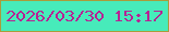 文字の大きさ：2、枠の色：aa9c3b、背景の色：47ebba、文字の色：b72294 無料ブログパーツのブログ時計