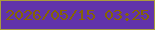 文字の大きさ：1、枠の色：aa9c3c、背景の色：6133aa、文字の色：856404 無料ブログパーツのブログ時計
