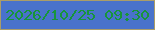 文字の大きさ：3、枠の色：aa9d68、背景の色：4972cb、文字の色：17953a 無料ブログパーツのブログ時計