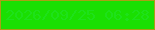 文字の大きさ：2、枠の色：aa9e15、背景の色：1adf02、文字の色：1ee11b 無料ブログパーツのブログ時計