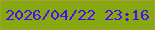 文字の大きさ：3、枠の色：aa9e35、背景の色：86a912、文字の色：4b0af8 無料ブログパーツのブログ時計