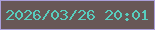 文字の大きさ：4、枠の色：aa9ed9、背景の色：685756、文字の色：58cdbe 無料ブログパーツのブログ時計