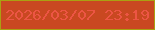 文字の大きさ：5、枠の色：aaa012、背景の色：c94821、文字の色：ec5544 無料ブログパーツのブログ時計